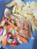 Lemony Baked Chicken Drumsticks with Potatoes