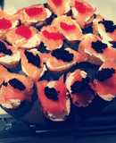 Canapés de salmón