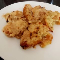 A picture of My Spicy Cheese + Onion over Hashbrowns 😃 #Sidedish.
