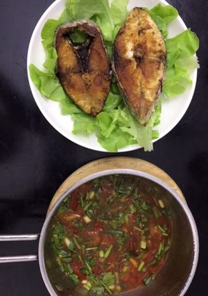 Hình của món Cá thu sốt cà.