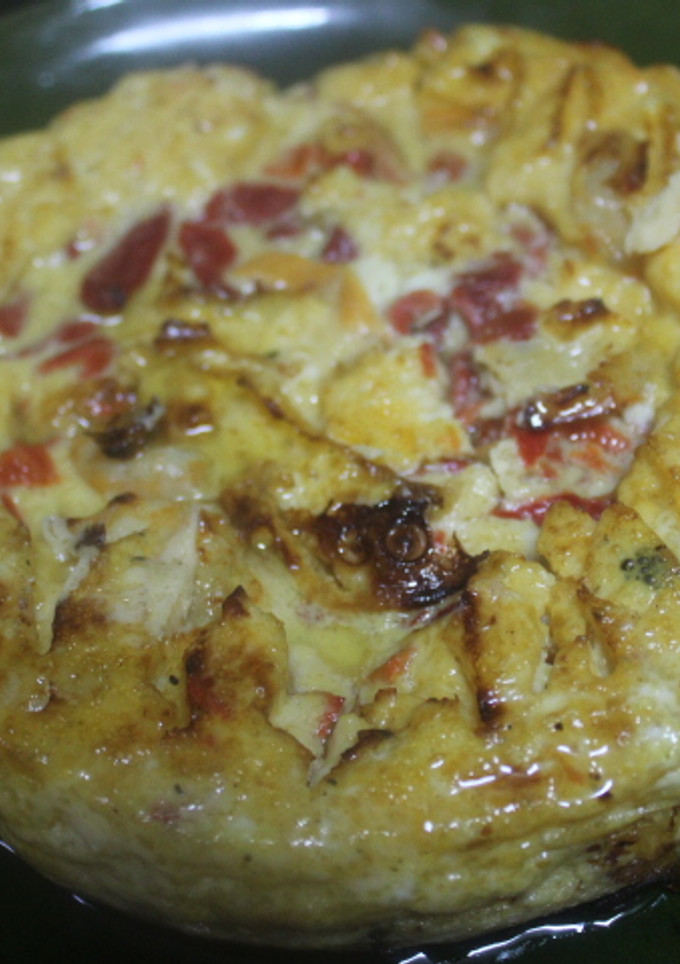 Una foto de Tortilla de pimientos asados
