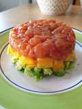 Tartar de Salmón ahumado y frutas