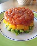 Tartar de Salmón ahumado y frutas