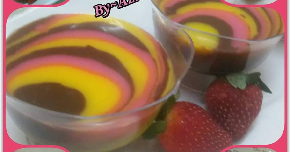 agar-agar pelangi susu cair