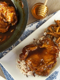 Una foto de Pollo teriyaki a la miel