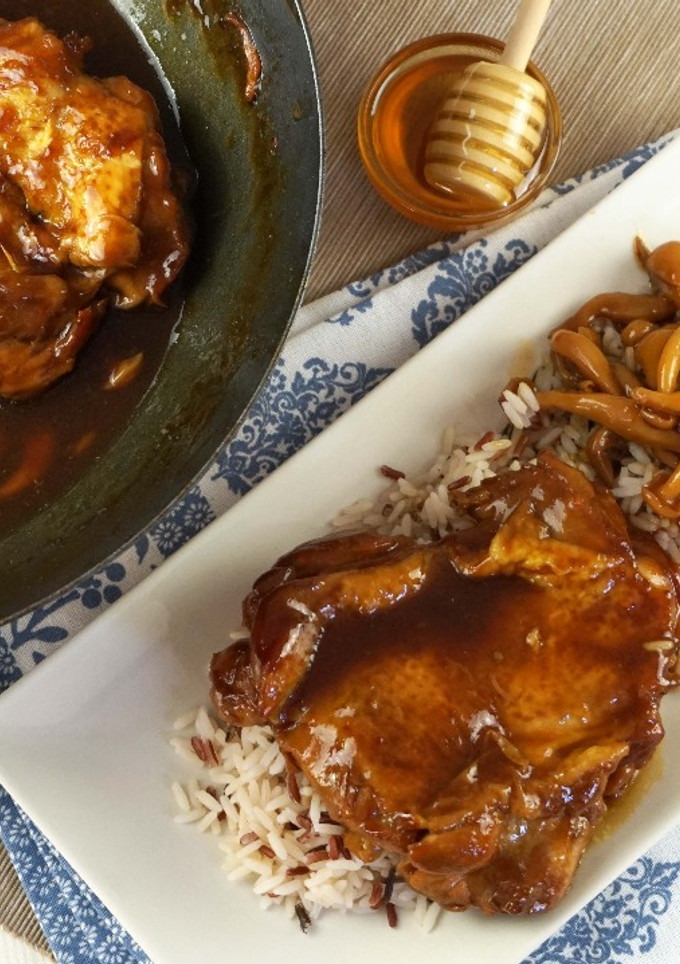 Una foto de Pollo teriyaki a la miel
