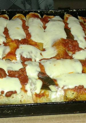 Una foto de Canelones de acelga