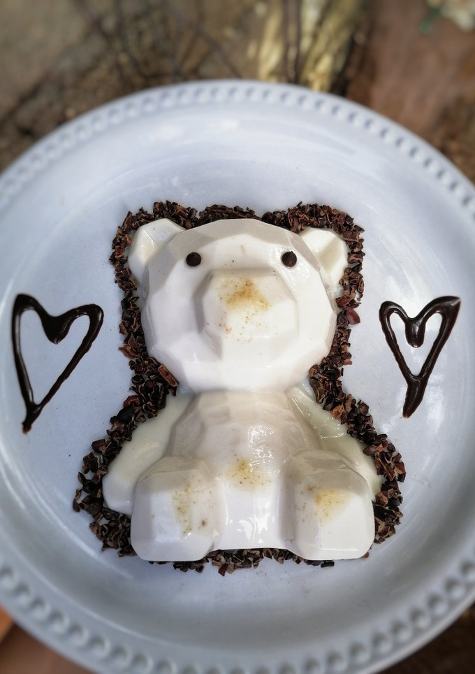 Una foto de Panna Cotta de coco