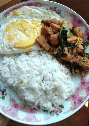 Foto resep Nasi siram sayur