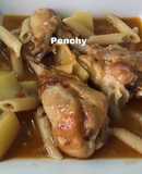 Muslitos de pollo almendrados con macarrones