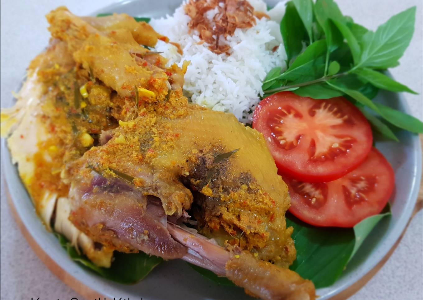 Ayam betutu (spicy grilled chicken)