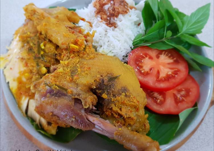 Recipe of Homemade Ayam betutu (spicy grilled chicken)