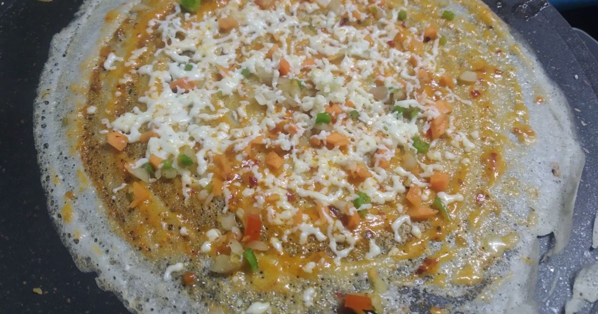 Aashita Raithatha દ્વારા રેસીપી રવા પીઝા ઢોંસા (Rava Pizza Dosa Recipe ...