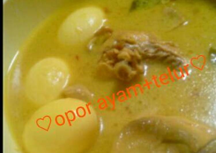 Cara Gampang Menyiapkan ♡opor ayam+telur♡ yang Sempurna