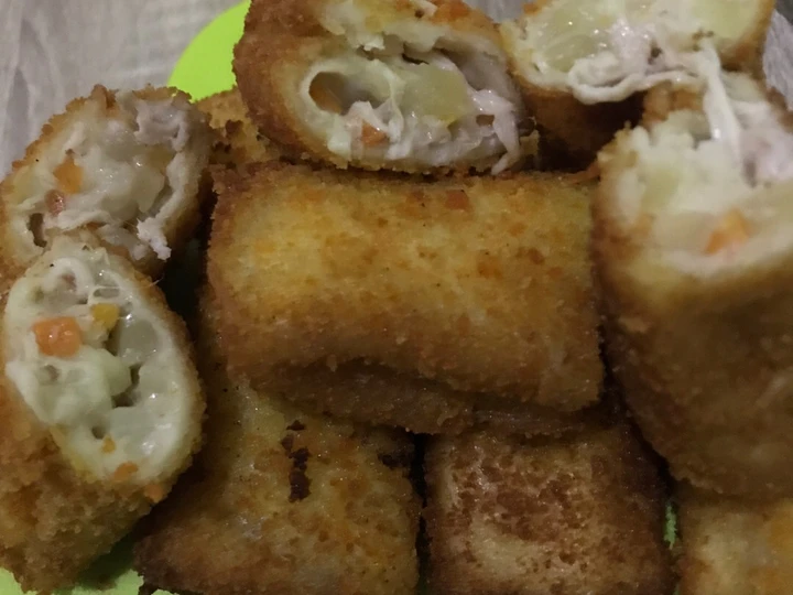 Cara Mudah Membuat Resep Roti gulung goreng isi rogut yang Menggugah Selera Anti Ribet, Lezat Sekali