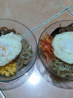 Foto resep Bibimbap (nasi campur Korea) ~dengan kearifan lokal~