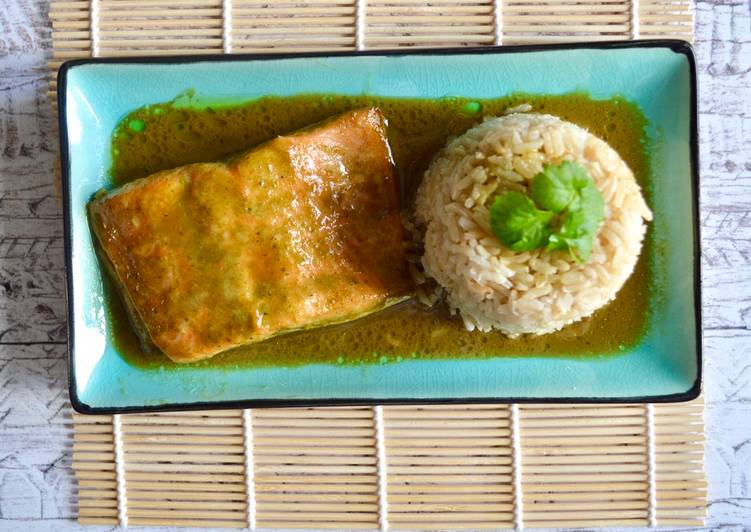 Recipe of Perfect Coriander &amp; Coconut Salmon