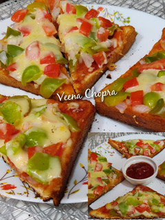 चीज़ ब्रेड तवा पिज़्ज़ा(cheese bread tava pizza recipe in hindi) रेसिपी मुख्य फोटो