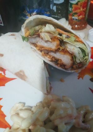 A picture of BBQ Breaded Chicken Wraps.