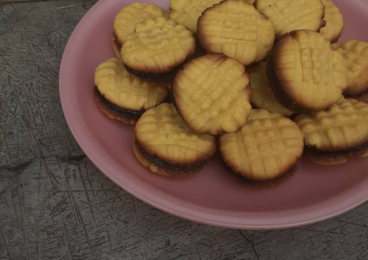 Cara Mudah Membuat Mango Biscuit Sandwich (teflon + takaran sendok) Anti Gagal
