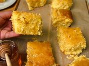 A picture of honey cornbread