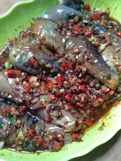 Foto resep Terong siram cabe bawang