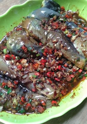 Foto resep Terong siram cabe bawang