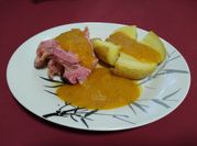 Una foto de codillo cocido