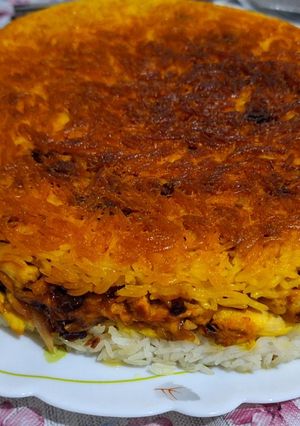 عکسی از دستور ته چین مرغ