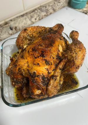 Una foto de Pollo asado en airfryer