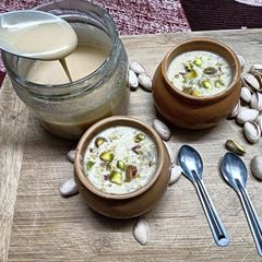 Pistachio Rabdi with Condensed Milk A picture of Pistachio Rabdi with Condensed Milk.