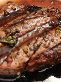 A picture of Filet Mignon with Balsamic Wine Sauce.