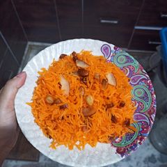 A picture of Zarda pulao.