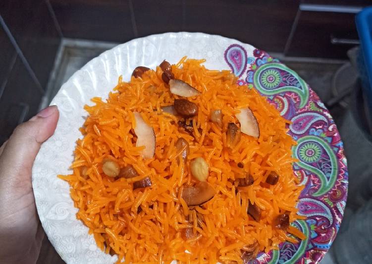 Steps to Prepare Quick Zarda pulao