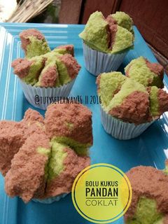 Foto resep Bolu Kukus Pandan Coklat