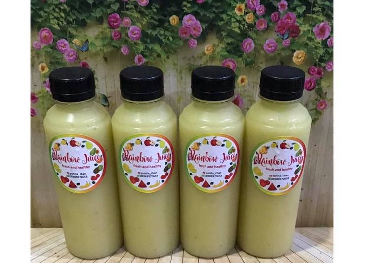 Langkah Mudah untuk Menyiapkan Diet Juice Lychee Soursop Apple Avocado Lime Anti Gagal