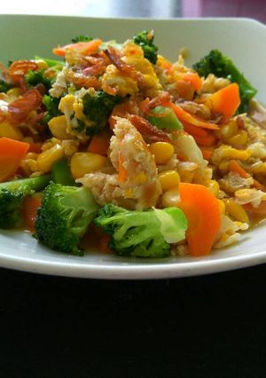 Foto resep Ca Brokoli Wortel Sweetcorn