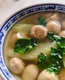 🌱 Canh Nấm Mỡ Cần Tây Chay (Vegan)