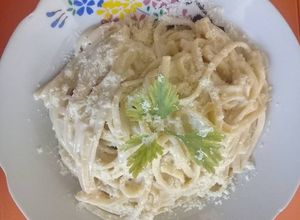Una foto de Pasta 4 quesos