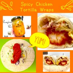 A picture of Spicy Chicken Tortilla Wraps.
