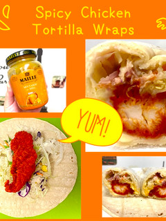 A picture of Spicy Chicken Tortilla Wraps.