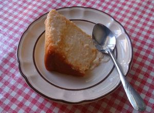 Una foto de Flan de requesón