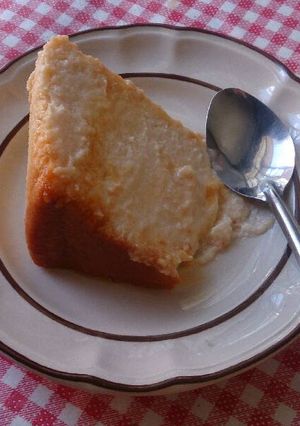 Una foto de Flan de requesón