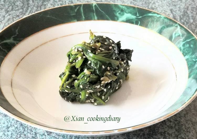 Cara Menyiapkan Sigeumchi Namul 시금치 나물(Korean Spinach Side dish) Anti Gagal