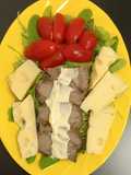 Ensalada de Rúcula, Queso y Carne