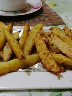 Una foto de Papas crocantes saludables en sartén