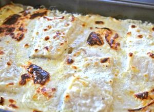 Foto principal de Bacalao gratinado al horno con salsa bechamel y patata panadera