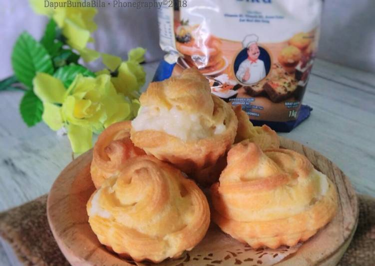 Kue Soes Vanilla (Choux Pastry ~ No Mixer)