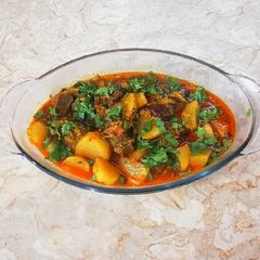 A picture of Shaljam Gosht (turnip and meat).