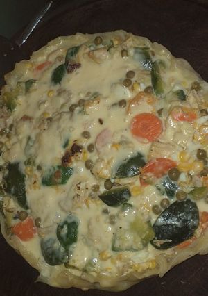 Una foto de Tarta de verduras 😍 y pollo